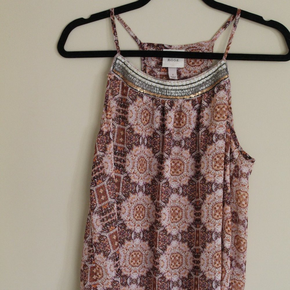 Knox Rose Jeweled Halter Top